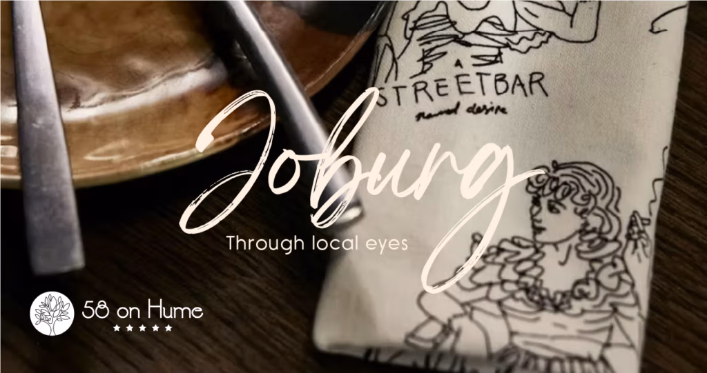 Restaurant setting in Johannesburg showcasing local dining experience recommended by 58 on Hume boutique guesthouse